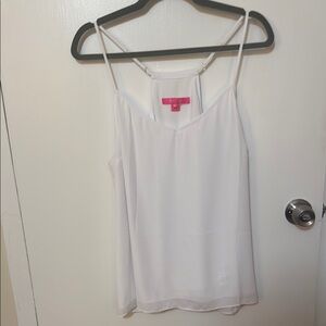 Lilly Pulitzer White Spaghetti Strap Top